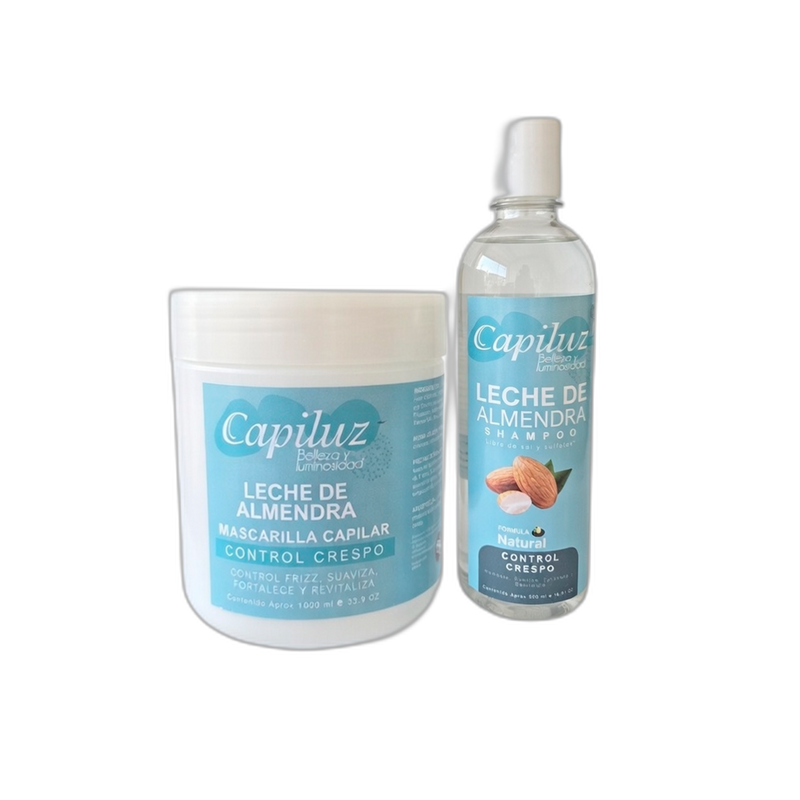 Kit De Leche De Almendra Mascarilla Capilar Y Shampoo